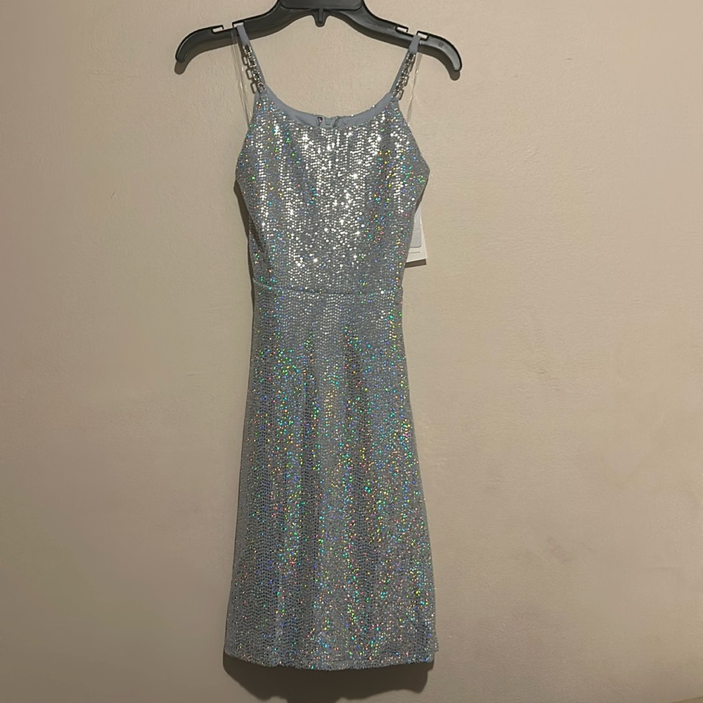 NWT SPEECHLESS KIDS Girls Sky Color Sparkle Dress!